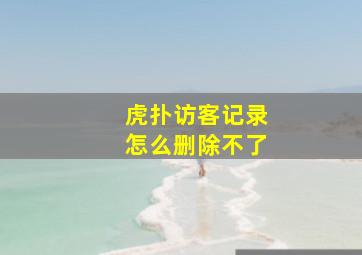 虎扑访客记录怎么删除不了