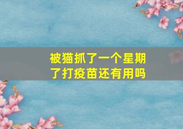 被猫抓了一个星期了打疫苗还有用吗