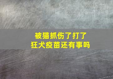 被猫抓伤了打了狂犬疫苗还有事吗