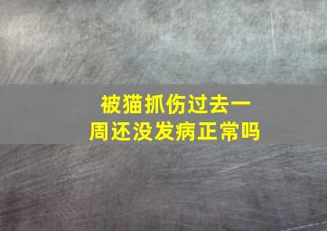 被猫抓伤过去一周还没发病正常吗