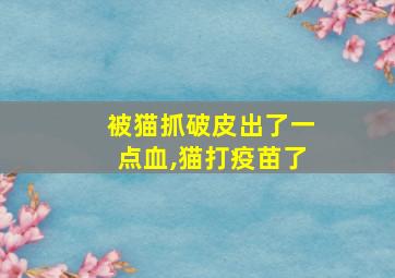 被猫抓破皮出了一点血,猫打疫苗了