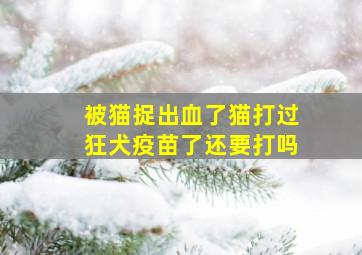 被猫捉出血了猫打过狂犬疫苗了还要打吗