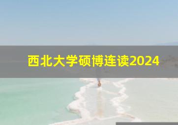 西北大学硕博连读2024