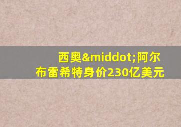 西奥·阿尔布雷希特身价230亿美元