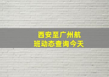 西安至广州航班动态查询今天