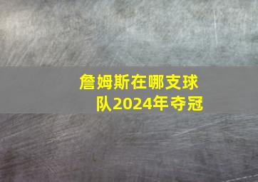 詹姆斯在哪支球队2024年夺冠