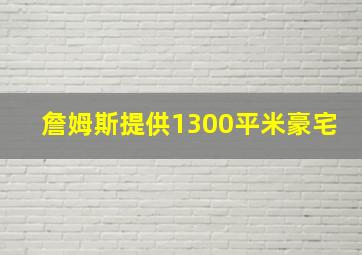 詹姆斯提供1300平米豪宅