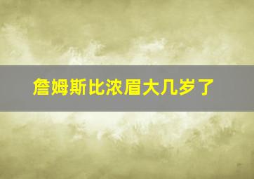 詹姆斯比浓眉大几岁了