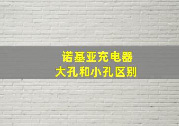 诺基亚充电器大孔和小孔区别