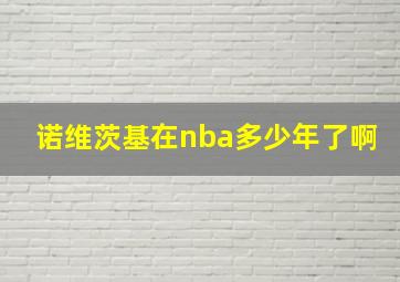 诺维茨基在nba多少年了啊