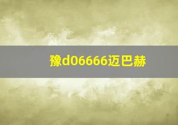 豫d06666迈巴赫