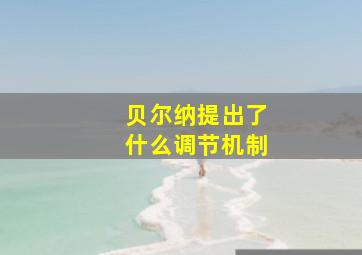 贝尔纳提出了什么调节机制