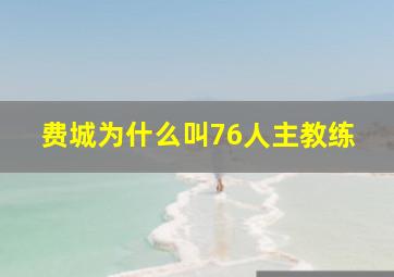 费城为什么叫76人主教练