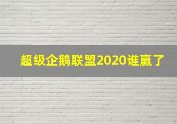 超级企鹅联盟2020谁赢了