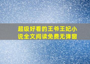 超级好看的王爷王妃小说全文阅读免费无弹窗