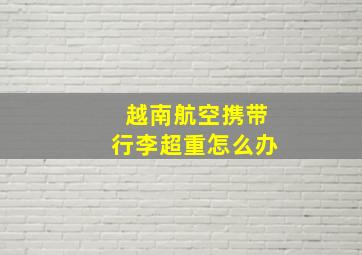 越南航空携带行李超重怎么办