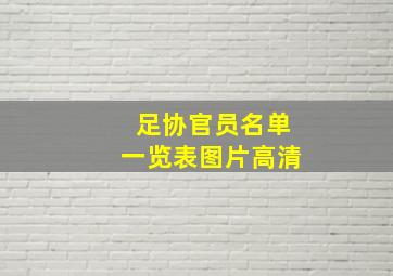 足协官员名单一览表图片高清