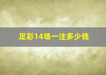 足彩14场一注多少钱