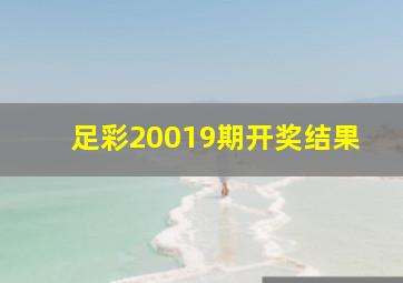 足彩20019期开奖结果