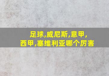 足球,威尼斯,意甲,西甲,塞维利亚哪个厉害