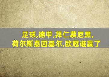 足球,德甲,拜仁慕尼黑,荷尔斯泰因基尔,欧冠谁赢了