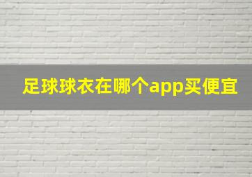 足球球衣在哪个app买便宜