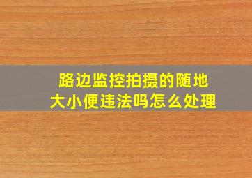 路边监控拍摄的随地大小便违法吗怎么处理