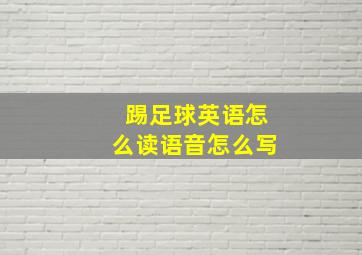 踢足球英语怎么读语音怎么写