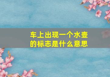 车上出现一个水壶的标志是什么意思