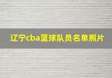 辽宁cba篮球队员名单照片