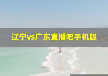 辽宁vs广东直播吧手机版