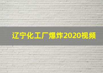 辽宁化工厂爆炸2020视频