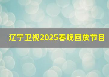 辽宁卫视2025春晚回放节目