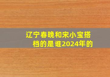 辽宁春晚和宋小宝搭档的是谁2024年的