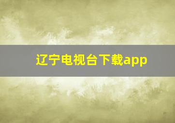 辽宁电视台下载app