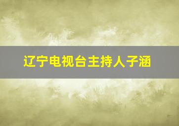 辽宁电视台主持人子涵