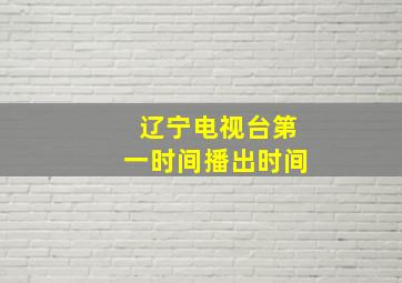 辽宁电视台第一时间播出时间