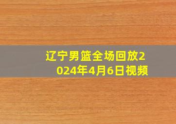 辽宁男篮全场回放2024年4月6日视频