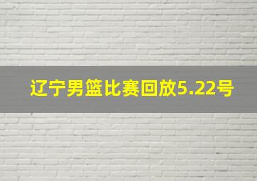 辽宁男篮比赛回放5.22号