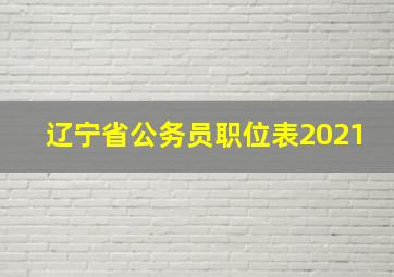 辽宁省公务员职位表2021