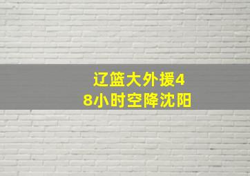 辽篮大外援48小时空降沈阳