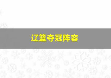 辽篮夺冠阵容