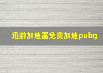 迅游加速器免费加速pubg