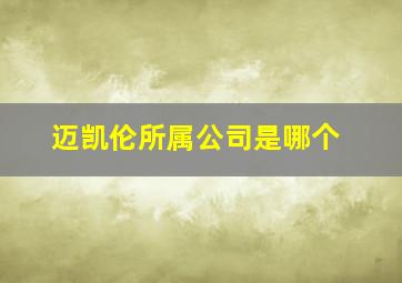 迈凯伦所属公司是哪个