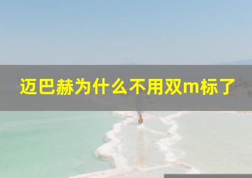 迈巴赫为什么不用双m标了