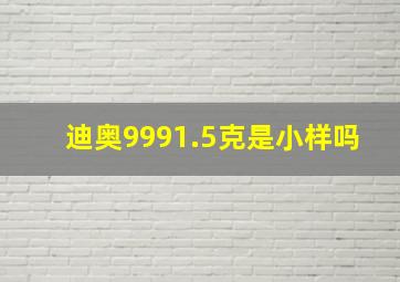 迪奥9991.5克是小样吗