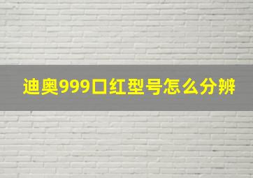 迪奥999口红型号怎么分辨