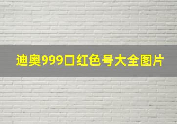 迪奥999口红色号大全图片