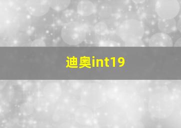 迪奥int19