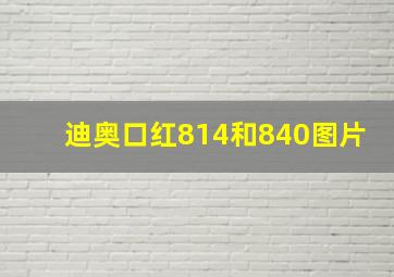 迪奥口红814和840图片